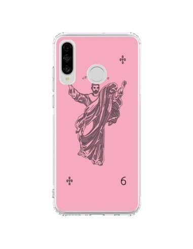 Coque Huawei P30 Lite God Pink Drake Chanteur Jeu Cartes - Mikadololo