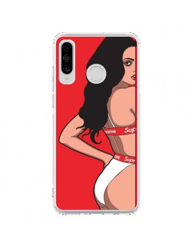 Coque Huawei P30 Lite Pop Art Femme Rouge - Mikadololo