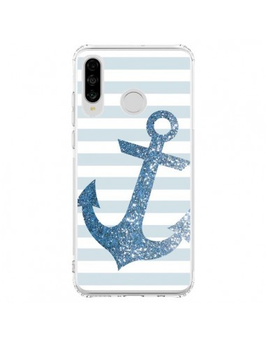 Coque Huawei P30 Lite Ancre Bleu Navire - Monica Martinez