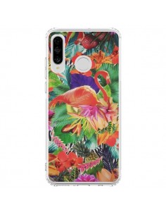 Coque Huawei P30 Lite Tropical Flamant Rose - Monica...