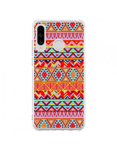 Coque Huawei P30 Lite India Style Pattern Bois Azteque - Maximilian San