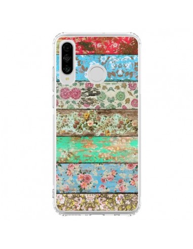 Coque Huawei P30 Lite Rococo Style Bois Fleur - Maximilian San