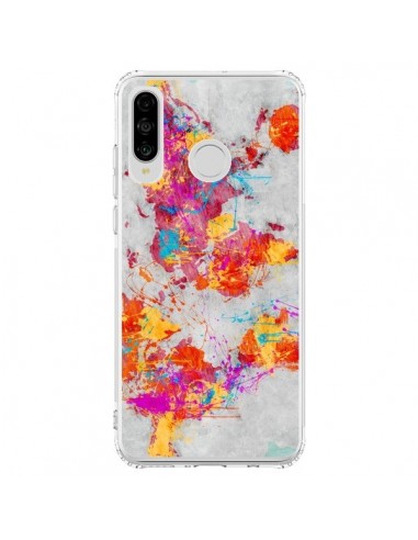 Coque Huawei P30 Lite Terre Map Monde Mother Earth Crying - Maximilian San