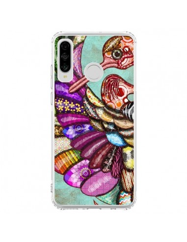 Coque Huawei P30 Lite Paon Multicolore Eco Bird - Maximilian San