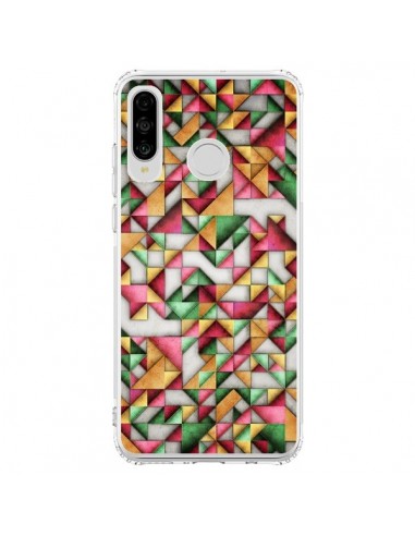 Coque Huawei P30 Lite Azteque Triangle Geometric World - Maximilian San