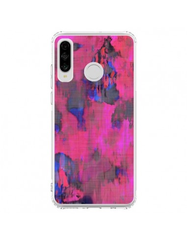 Coque Huawei P30 Lite Fleurs Rose Lysergic Pink - Maximilian San