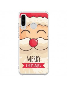 Coque Huawei P30 Lite Moustache du Père Noël Merry...