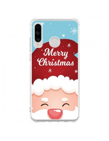 Coque Huawei P30 Lite Bonnet du Père Noël Merry Christmas - Nico