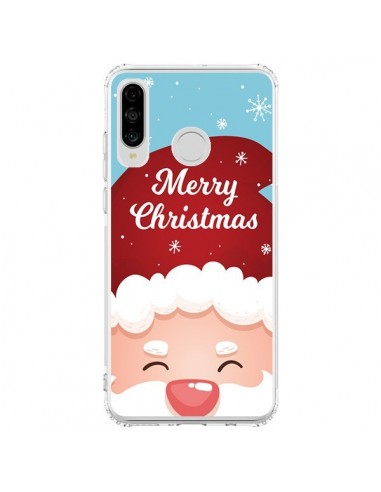 Coque Huawei P30 Lite Bonnet du Père Noël Merry Christmas - Nico