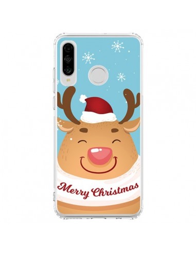 Coque Huawei P30 Lite Renne de Noël Merry Christmas - Nico