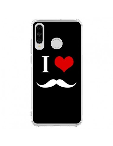 Coque Huawei P30 Lite I Love Moustache - Nico
