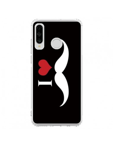 Coque Huawei P30 Lite I Love Moustache - Nico