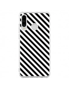 Coque Huawei P30 Lite Bonbon Candy Noire et Blanche Rayée...