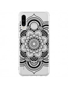 Coque Huawei P30 Lite Mandala Noir Azteque Transparente -...