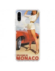 Coque Huawei P30 Lite Welcome to Monaco Vintage Pin Up -...