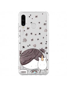 Coque Huawei P30 Lite Petite Fille et Licorne I Believe...