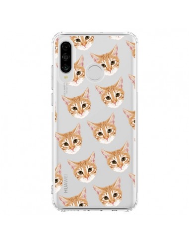 Coque Huawei P30 Lite Chats Beige Transparente - Pet Friendly