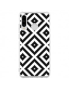 Coque Huawei P30 Lite Diamond Chevron Black and White -...