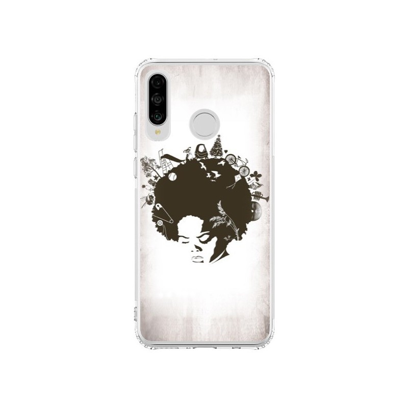 Coque Huawei P30 Lite Childhood Garden Afro - Rachel Caldwell