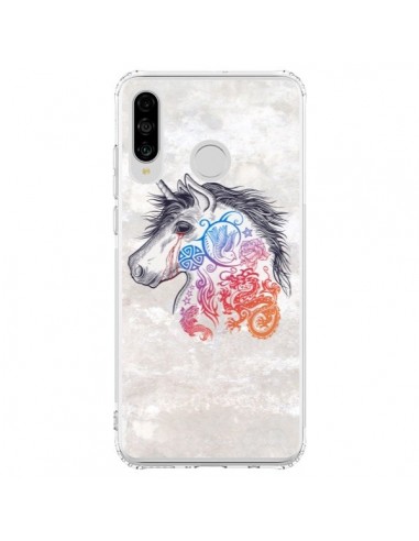 Coque Huawei P30 Lite Licorne Muticolore - Rachel Caldwell