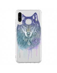 Coque Huawei P30 Lite Loup Wolf Animal Transparente -...