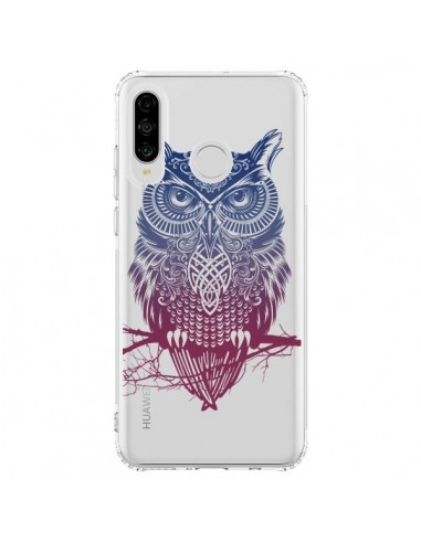 Coque Huawei P30 Lite Hibou Chouette Owl Transparente - Rachel Caldwell