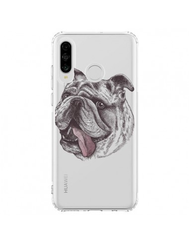 Coque Huawei P30 Lite Chien Bulldog Dog Transparente - Rachel Caldwell