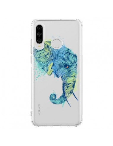 Coque Huawei P30 Lite Elephant Elefant Transparente - Rachel Caldwell