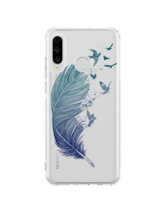 Coque Huawei P30 Lite Plume Feather Fly Away Transparente...