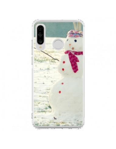 Coque Huawei P30 Lite Bonhomme de Neige - R Delean