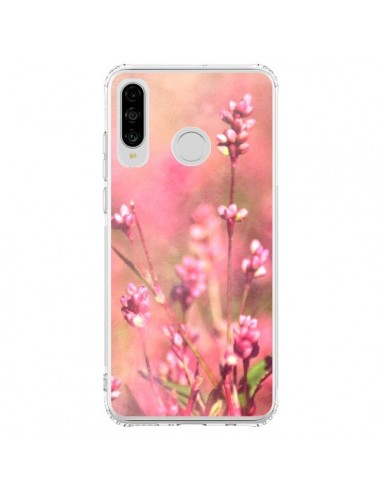 Coque Huawei P30 Lite Fleurs Bourgeons Roses - R Delean