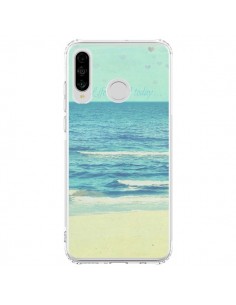 Coque Huawei P30 Lite Life good day Mer Ocean Sable Plage...