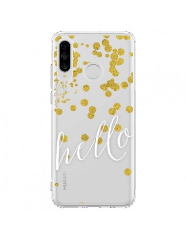 Coque Huawei P30 Lite Hello, Bonjour Transparente - Sylvia Cook