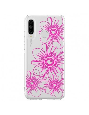 Coque Huawei P30 Lite Spring Flower Fleurs Roses Transparente - Sylvia Cook