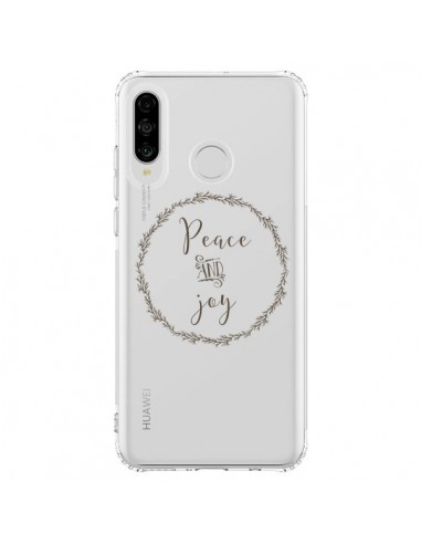 Coque Huawei P30 Lite Peace and Joy, Paix et Joie Transparente - Sylvia Cook