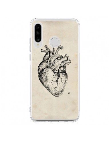 Coque Huawei P30 Lite Coeur Vintage - Tipsy Eyes