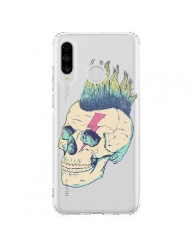 Coque Huawei P30 Lite Tête de Mort Crane Punk Transparente - Victor Vercesi