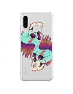 Coque Huawei P30 Lite Tête de Mort Crane Punk Double...
