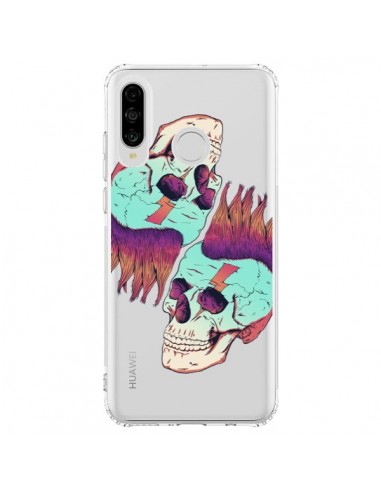 Coque Huawei P30 Lite Tête de Mort Crane Punk Double Transparente - Victor Vercesi