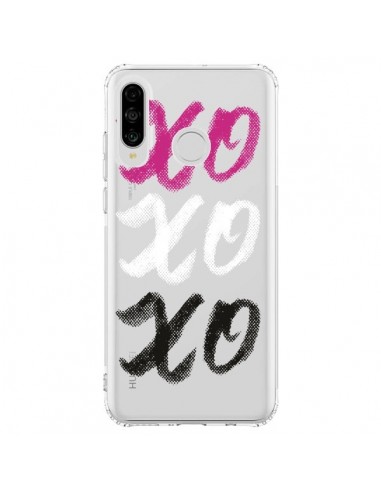 Coque Huawei P30 Lite XoXo Rose Blanc Noir Transparente - Yohan B.