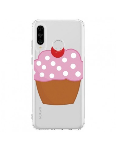 Coque Huawei P30 Lite Cupcake Cerise Transparente - Yohan B.