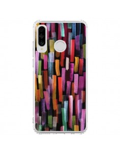 Coque Huawei P30 Lite Colorful Brushstrokes Black -...