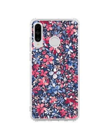 Coque Huawei P30 Lite Colorful Little Flowers Navy - Ninola Design