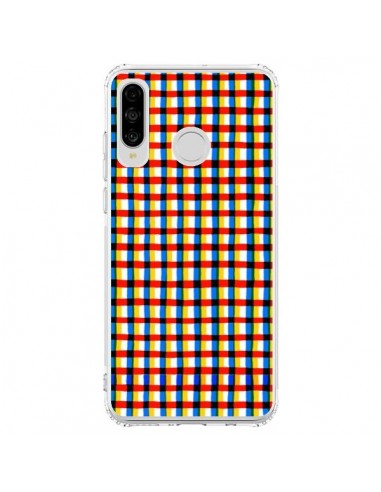 Coque Huawei P30 Lite Crossed Eyes Lines Red - Ninola Design