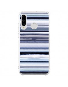 Coque Huawei P30 Lite Degrade Stripes Watercolor Navy -...
