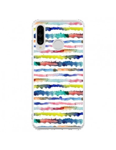 Coque Huawei P30 Lite Gingham Vichy Yellow - Ninola Design