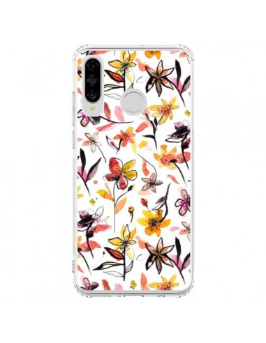 Coque Huawei P30 Lite Ink Bleeding Dots Pink - Ninola Design