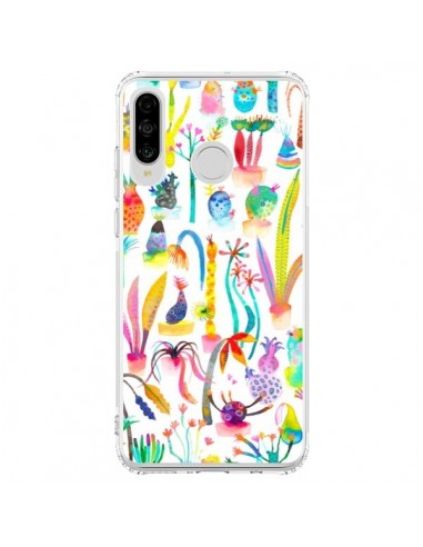 Coque Huawei P30 Lite Little Textured Dots White - Ninola Design