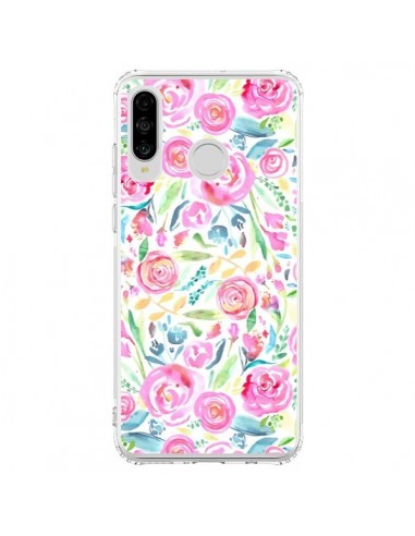 Coque Huawei P30 Lite Speckled Watercolor Pink - Ninola Design