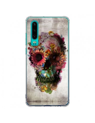 Coque Huawei P30 Skull Flower Tête de Mort - Ali Gulec